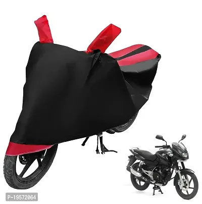 Auto Hub Bajaj Pulsar 180 Bike Cover Waterproof Original / Pulsar 180 Cover Waterproof / Pulsar 180 bike Cover / Bike Cover Pulsar 180 Waterproof / Pulsar 180 Body Cover / Bike Body Cover Pulsar 180 With Ultra Surface Body Protection (Black, Red Look)