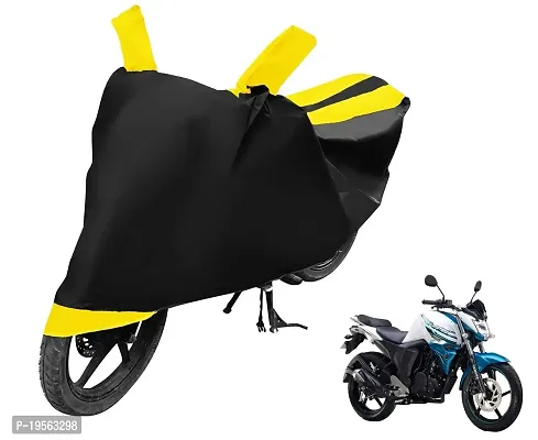 Auto Hub Yamaha FZ S Bike Cover Waterproof Original / FZ S Cover Waterproof / FZ S bike Cover / Bike Cover FZ S Waterproof / FZ S Body Cover / Bike Body Cover FZ S With Ultra Surface Body Protection (Black, Yellow Look)