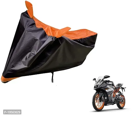 Auto Hub KTM RC 390 Bike Cover Waterproof Original / KTM RC 390 Cover Waterproof / KTM RC 390 bike Cover / Bike Cover KTM RC 390 Waterproof / KTM RC 390 Body Cover / Bike Body Cover KTM RC 390 With Ultra Surface Body Protection (Black, Orange Look)