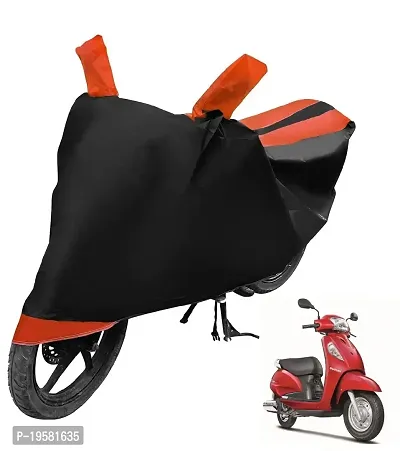 Auto Hub Suzuki Access SE Bike Cover Waterproof Original / Access SE Cover Waterproof / Access SE bike Cover / Bike Cover Access SE Waterproof / Access SE Body Cover / Bike Body Cover Access SE With Ultra Surface Body Protection (Black, Orange Look)