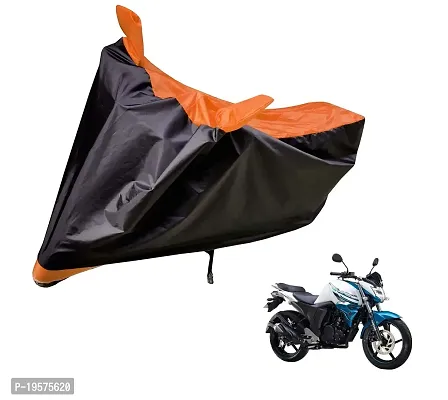 Auto Hub Yamaha FZ S Bike Cover Waterproof Original / FZ S Cover Waterproof / FZ S bike Cover / Bike Cover FZ S Waterproof / FZ S Body Cover / Bike Body Cover FZ S With Ultra Surface Body Protection (Black, Orange Look)