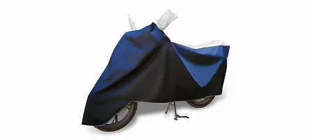 Auto Hub Bajaj Pulsar 150 Bike Cover Waterproof Original / Pulsar 150 Cover Waterproof / Pulsar 150 bike Cover / Bike Cover Pulsar 150 Waterproof / Pulsar 150 Body Cover / Bike Body Cover Pulsar 150 With Ultra Surface Body Protection (Navy, Silver Look)-thumb1