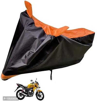 Auto Hub Honda CB Twister Bike Cover Waterproof Original / CB Twister Cover Waterproof / CB Twister bike Cover / Bike Cover CB Twister Waterproof / CB Twister Body Cover / Bike Body Cover CB Twister With Ultra Surface Body Protection (Black, Orange Look)