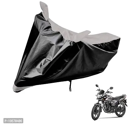 Auto Hub Honda CB Shine Bike Cover Waterproof Original / CB Shine Cover Waterproof / CB Shine bike Cover / Bike Cover CB Shine Waterproof / CB Shine Body Cover / Bike Body Cover CB Shine With Ultra Surface Body Protection (Black, Silver Look)