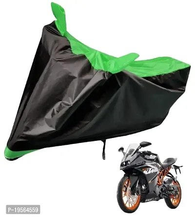 Auto Hub KTM RC 390 Bike Cover Waterproof Original / KTM RC 390 Cover Waterproof / KTM RC 390 bike Cover / Bike Cover KTM RC 390 Waterproof / KTM RC 390 Body Cover / Bike Body Cover KTM RC 390 With Ultra Surface Body Protection (Black, Green Look)