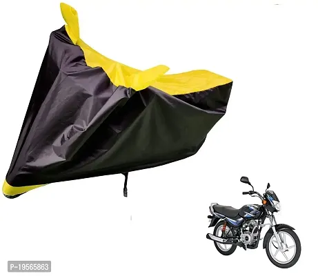 Auto Hub Bajaj CT 100 Bike Cover Waterproof Original / CT 100 Cover Waterproof / CT 100 bike Cover / Bike Cover CT 100 Waterproof / CT 100 Body Cover / Bike Body Cover CT 100 With Ultra Surface Body Protection (Black, Yellow Look)