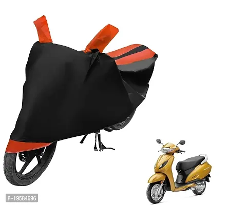 Euro Care Honda Activa 6G Bike Cover Waterproof Original / Activa 6G Cover Waterproof / Activa 6G bike Cover / Bike Cover Activa 6G Waterproof / Activa 6G Body Cover / Bike Body Cover Activa 6G With Ultra Surface Body Protection (Black, Orange Look)