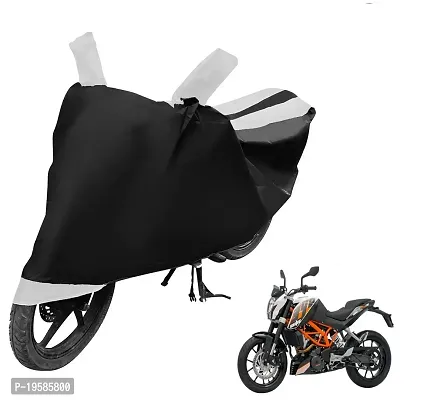 Auto Hub KTM Duke 390 Bike Cover Waterproof Original / Duke 390 Cover Waterproof / Duke 390 bike Cover / Bike Cover Duke 390 Waterproof / Duke 390 Body Cover / Bike Body Cover Duke 390 With Ultra Surface Body Protection (Black, White Look)