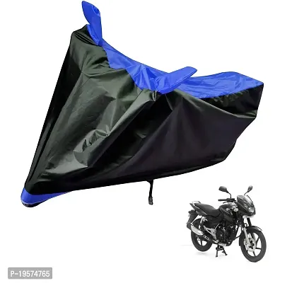 Auto Hub Bajaj Pulsar 180 Bike Cover Waterproof Original / Pulsar 180 Cover Waterproof / Pulsar 180 bike Cover / Bike Cover Pulsar 180 Waterproof / Pulsar 180 Body Cover / Bike Body Cover Pulsar 180 With Ultra Surface Body Protection (Black, Blue Look)