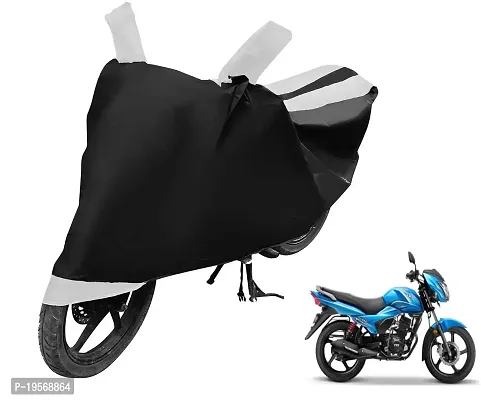 Auto Hub TVS Victor New Bike Cover Waterproof Original / Victor New Cover Waterproof / Victor New bike Cover / Bike Cover Victor New Waterproof / Victor New Body Cover / Bike Body Cover Victor New With Ultra Surface Body Protection (Black, White Look)