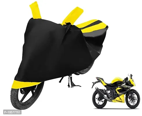 Euro Care Kawasaki Ninja 250/300/650/H2/ZX6R Bike Cover Waterproof Original / Ninja Cover Waterproof / Ninja bike Cover / Bike Cover Ninja Waterproof / Ninja Body Cover / Bike Body Cover Ninja With Ultra Surface Body Protection (Black, Yellow Look)