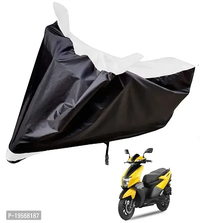 Auto Hub TVS NTORQ Bike Cover Waterproof Original / NTORQ Cover Waterproof / NTORQ bike Cover / Bike Cover NTORQ Waterproof / NTORQ Body Cover / Bike Body Cover NTORQ With Ultra Surface Body Protection (Black, White Look)