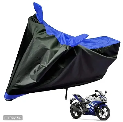 Auto Hub Yamaha R15 Bike Cover Waterproof Original / R15 Cover Waterproof / R15 bike Cover / Bike Cover R15 Waterproof / R15 Body Cover / Bike Body Cover R15 With Ultra Surface Body Protection (Black, Blue Look)