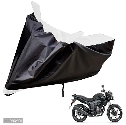 Auto Hub Honda CB Trigger Bike Cover Waterproof Original / CB Trigger Cover Waterproof / CB Trigger bike Cover / Bike Cover CB Trigger Waterproof / CB Trigger Body Cover / Bike Body Cover CB Trigger With Ultra Surface Body Protection (Black, White Look)