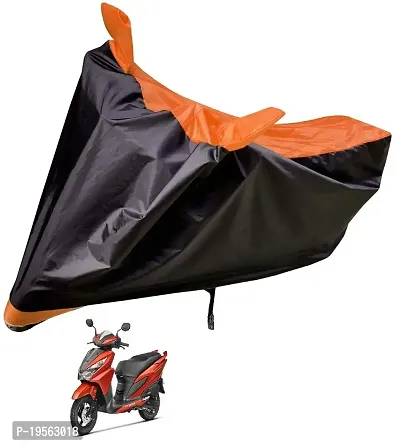 Auto Hub Honda Grazia Bike Cover Waterproof Original / Grazia Cover Waterproof / Grazia bike Cover / Bike Cover Grazia Waterproof / Grazia Body Cover / Bike Body Cover Grazia With Ultra Surface Body Protection (Black, Orange Look)-thumb0