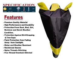 Auto Hub Honda Activa 6G Bike Cover Waterproof Original / Activa 6G Cover Waterproof / Activa 6G bike Cover / Bike Cover Activa 6G Waterproof / Activa 6G Body Cover / Bike Body Cover Activa 6G With Ultra Surface Body Protection (Black, Yellow Look)-thumb3