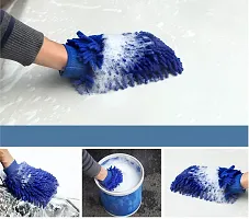 Auto Hub Microfiber Double Side Chenille Mitt, Multi-Purpose Super Absorbent and Perfect Wash Clean with Lint-Scratch Free Home, Kitchen, Window, Dusting-thumb1