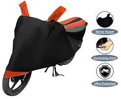 Auto Hub TVS Phoenix Bike Cover Waterproof Original / Phoenix Cover Waterproof / Phoenix bike Cover / Bike Cover Phoenix Waterproof / Phoenix Body Cover / Bike Body Cover Phoenix With Ultra Surface Body Protection (Black, Orange Look)-thumb3