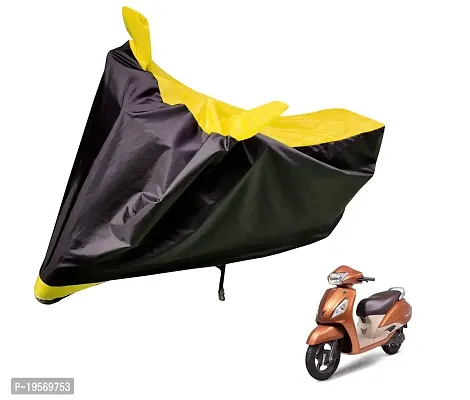 Auto Hub TVS Jupiter Bike Cover Waterproof Original / Jupiter Cover Waterproof / Jupiter bike Cover / Bike Cover Jupiter Waterproof / Jupiter Body Cover / Bike Body Cover Jupiter With Ultra Surface Body Protection (Black, Yellow Look)