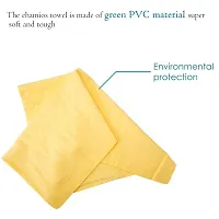 Auto Hub Leatherette Chamois Cloth for Cleaning Car  Bikes (Material: Chamois PVA, Pack of 4, Blue, Yellow, Green, Pink)-thumb1