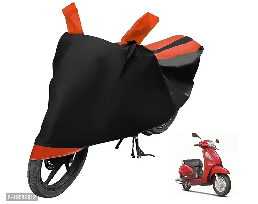 Auto Hub Suzuki Access SE Bike Cover Waterproof Original / Access SE Cover Waterproof / Access SE bike Cover / Bike Cover Access SE Waterproof / Access SE Body Cover / Bike Body Cover Access SE With Ultra Surface Body Protection (Black, Orange Look)