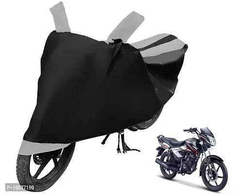 Auto Hub TVS Phoenix Bike Cover Waterproof Original / Phoenix Cover Waterproof / Phoenix bike Cover / Bike Cover Phoenix Waterproof / Phoenix Body Cover / Bike Body Cover Phoenix With Ultra Surface Body Protection (Black, Silver Look)