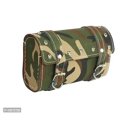 Auto Hub Stylish Jungle Print Saddle Bag for Bike, Two Wheeler Traveling saddlebag