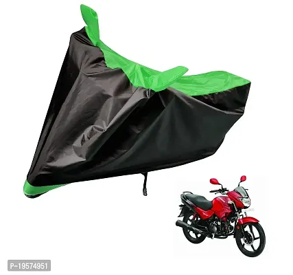 Auto Hub Hero Glamour Fi Bike Cover Waterproof Original / Glamour Fi Cover Waterproof / Glamour Fi bike Cover / Bike Cover Glamour Fi Waterproof / Glamour Fi Body Cover / Bike Body Cover Glamour Fi With Ultra Surface Body Protection (Black, Green Look)