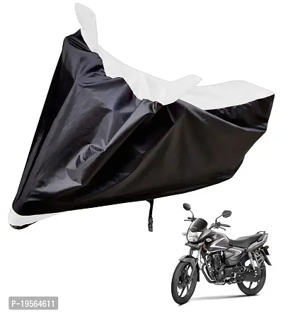 Auto Hub Honda CB Shine Bike Cover Waterproof Original / CB Shine Cover Waterproof / CB Shine bike Cover / Bike Cover CB Shine Waterproof / CB Shine Body Cover / Bike Body Cover CB Shine With Ultra Surface Body Protection (Black, White Look)