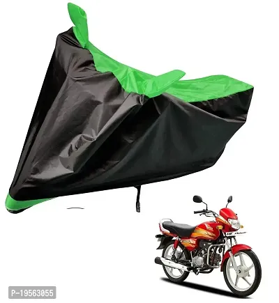 Auto Hub Hero HF Deluxe Bike Cover Waterproof Original / HF Deluxe Cover Waterproof / HF Deluxe bike Cover / Bike Cover HF Deluxe Waterproof / HF Deluxe Body Cover / Bike Body Cover HF Deluxe With Ultra Surface Body Protection (Black, Green Look)