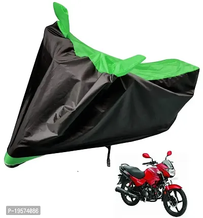 Auto Hub Hero Glamour Fi Bike Cover Waterproof Original / Glamour Fi Cover Waterproof / Glamour Fi bike Cover / Bike Cover Glamour Fi Waterproof / Glamour Fi Body Cover / Bike Body Cover Glamour Fi With Ultra Surface Body Protection (Black, Green Look)