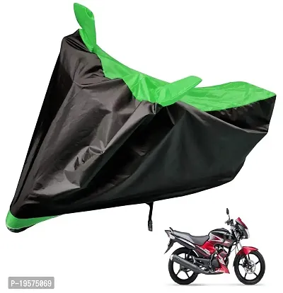 Auto Hub Yamaha SS 125 Bike Cover Waterproof Original / SS 125 Cover Waterproof / SS 125 bike Cover / Bike Cover SS 125 Waterproof / SS 125 Body Cover / Bike Body Cover SS 125 With Ultra Surface Body Protection (Black, Green Look)