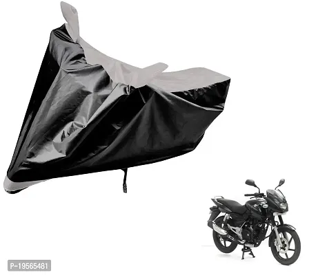 Auto Hub Bajaj Pulsar 180 Bike Cover Waterproof Original / Pulsar 180 Cover Waterproof / Pulsar 180 bike Cover / Bike Cover Pulsar 180 Waterproof / Pulsar 180 Body Cover / Bike Body Cover Pulsar 180 With Ultra Surface Body Protection (Black, Silver Look)