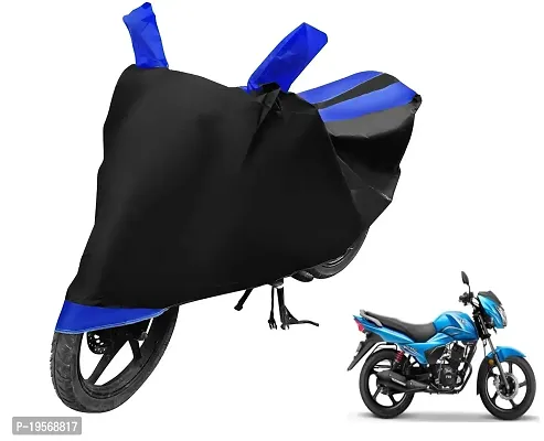 Auto Hub TVS Victor New Bike Cover Waterproof Original / Victor New Cover Waterproof / Victor New bike Cover / Bike Cover Victor New Waterproof / Victor New Body Cover / Bike Body Cover Victor New With Ultra Surface Body Protection (Black, Blue Look)-thumb0