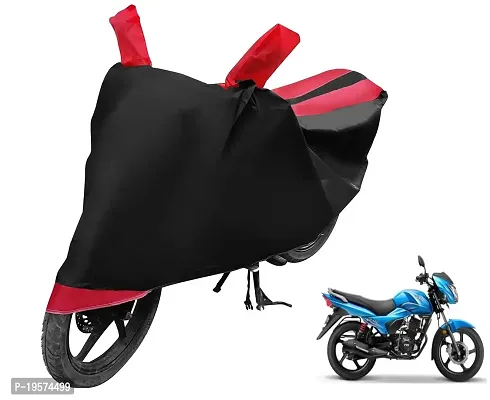 Auto Hub TVS Victor New Bike Cover Waterproof Original / Victor New Cover Waterproof / Victor New bike Cover / Bike Cover Victor New Waterproof / Victor New Body Cover / Bike Body Cover Victor New With Ultra Surface Body Protection (Black, Red Look)