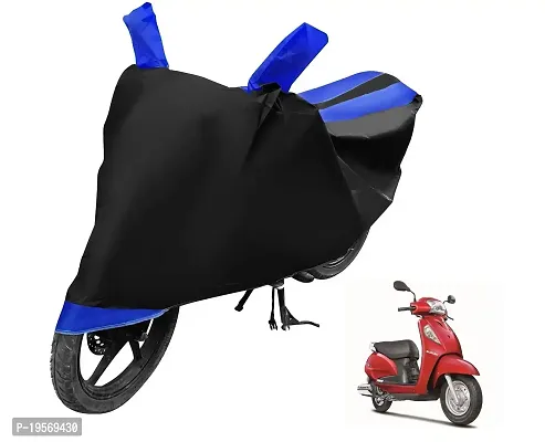 Auto Hub Suzuki Access SE Bike Cover Waterproof Original / Access SE Cover Waterproof / Access SE bike Cover / Bike Cover Access SE Waterproof / Access SE Body Cover / Bike Body Cover Access SE With Ultra Surface Body Protection (Black, Blue Look)