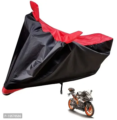 Auto Hub KTM RC 200 Bike Cover Waterproof Original / KTM RC 200 Cover Waterproof / KTM RC 200 bike Cover / Bike Cover KTM RC 200 Waterproof / KTM RC 200 Body Cover / Bike Body Cover KTM RC 200 With Ultra Surface Body Protection (Black, Red Look)