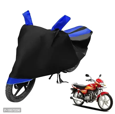 Auto Hub Hero HF Deluxe Bike Cover Waterproof Original / HF Deluxe Cover Waterproof / HF Deluxe bike Cover / Bike Cover HF Deluxe Waterproof / HF Deluxe Body Cover / Bike Body Cover HF Deluxe With Ultra Surface Body Protection (Black, Blue Look)