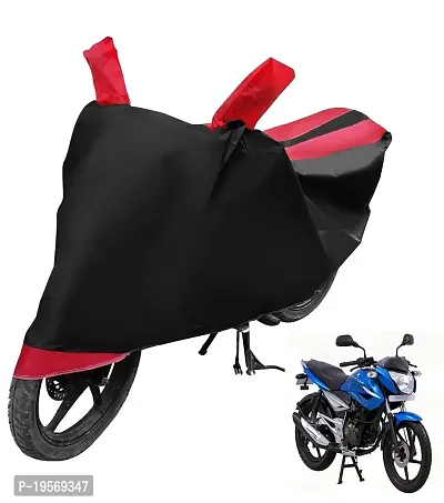 Auto Hub Bajaj XCD 125 Bike Cover Waterproof Original / XCD 125 Cover Waterproof / XCD 125 bike Cover / Bike Cover XCD 125 Waterproof / XCD 125 Body Cover / Bike Body Cover XCD 125 With Ultra Surface Body Protection (Black, Red Look)-thumb0