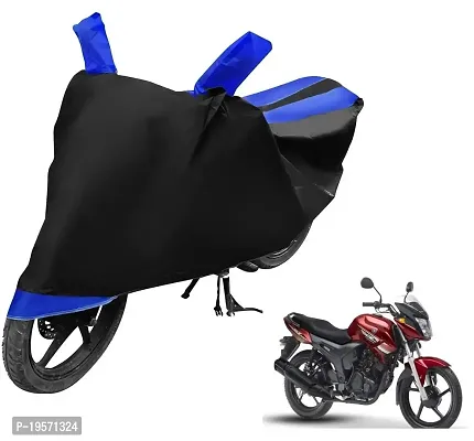 Auto Hub Yamaha SZ-X Bike Cover Waterproof Original / SZ-X Cover Waterproof / SZ-X bike Cover / Bike Cover SZ-X Waterproof / SZ-X Body Cover / Bike Body Cover SZ-X With Ultra Surface Body Protection (Black, Blue Look)-thumb0