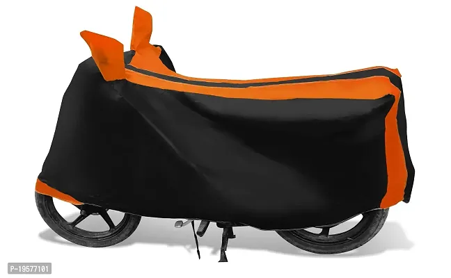 Auto Hub Waterproof Bike Body Cover for Honda Dio - Black/Orange (Fabric:-Polyester)-thumb2