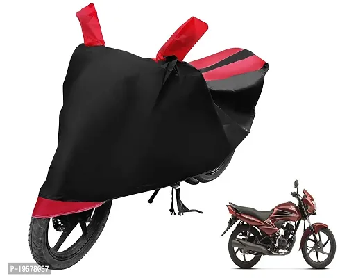 Auto Hub Honda Dream Yuga Bike Cover Waterproof Original / Dream Yuga Cover Waterproof / Dream Yuga bike Cover / Bike Cover Dream Yuga Waterproof / Dream Yuga Body Cover / Bike Body Cover Dream Yuga With Ultra Surface Body Protection (Black, Red Look)-thumb0