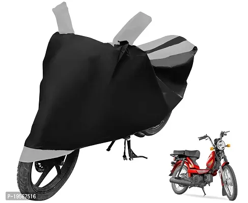 Auto Hub TVS Super XL Bike Cover Waterproof Original / Super XL Cover Waterproof / Super XL bike Cover / Bike Cover Super XL Waterproof / Super XL Body Cover / Bike Body Cover Super XL With Ultra Surface Body Protection (Black, Silver Look)