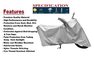 Auto Hub Honda Activa 6G Bike Cover Waterproof Original / Activa 6G Cover Waterproof / Activa 6G bike Cover / Bike Cover Activa 6G Waterproof / Activa 6G Body Cover / Bike Body Cover Activa 6G With Ultra Surface Body Protection (Checked Silver Look)-thumb3