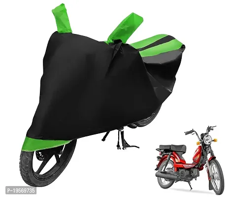 Auto Hub TVS Super XL Bike Cover Waterproof Original / Super XL Cover Waterproof / Super XL bike Cover / Bike Cover Super XL Waterproof / Super XL Body Cover / Bike Body Cover Super XL With Ultra Surface Body Protection (Black, Green Look)