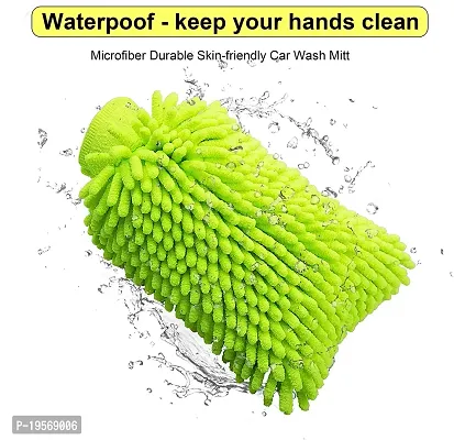 Auto Hub Microfiber Cleaning Washing Hand Glove Duster-thumb5