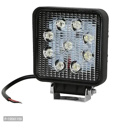 Auto Hub 9 LED 27W Round Fog Light Bike Auxiliary Waterproof Headlight Lights Lamp - Single Unit