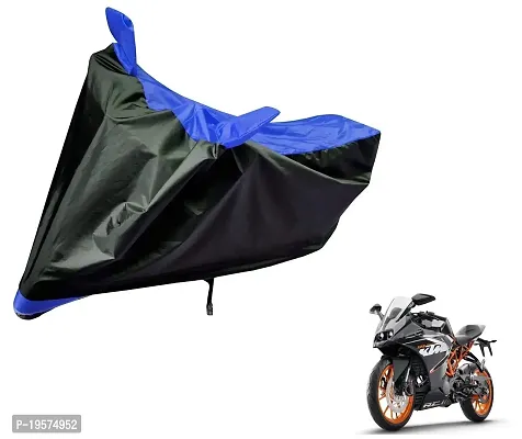 Auto Hub KTM RC 390 Bike Cover Waterproof Original / KTM RC 390 Cover Waterproof / KTM RC 390 bike Cover / Bike Cover KTM RC 390 Waterproof / KTM RC 390 Body Cover / Bike Body Cover KTM RC 390 With Ultra Surface Body Protection (Black, Blue Look)