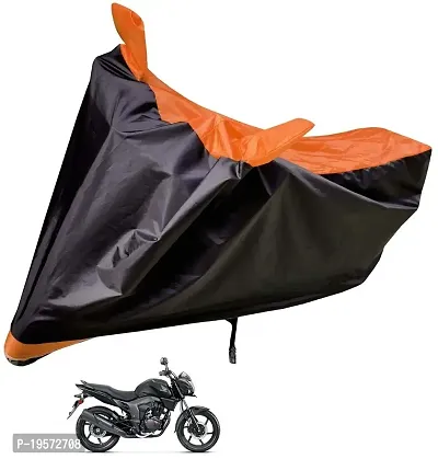 Auto Hub Honda CB Trigger Bike Cover Waterproof Original / CB Trigger Cover Waterproof / CB Trigger bike Cover / Bike Cover CB Trigger Waterproof / CB Trigger Body Cover / Bike Body Cover CB Trigger With Ultra Surface Body Protection (Black, Orange Look)