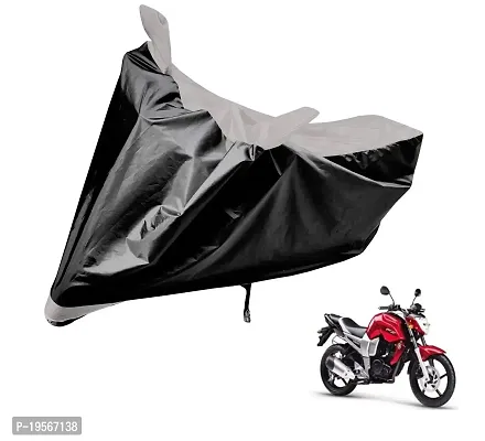 Auto Hub Yamaha FZ Bike Cover Waterproof Original/FZ Cover Waterproof/FZ Bike Cover/Bike Cover FZ Waterproof/FZ Body Cover/Bike Body Cover FZ with Ultra Surface Body Protection (Black, Silver Look)